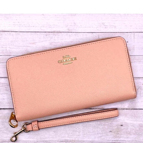Coach Handbags - Coach Long Zip Around Wallet C3441 Light Blush